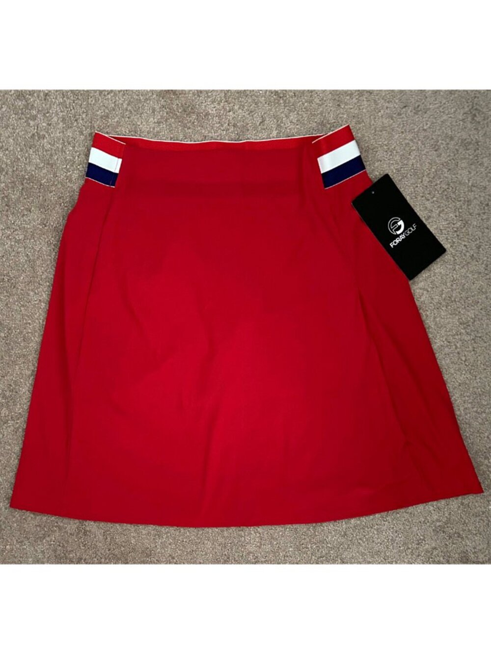 NWT! Foray Golf Red, White & Blue Stretch Skort, Delta & Team USA, Large